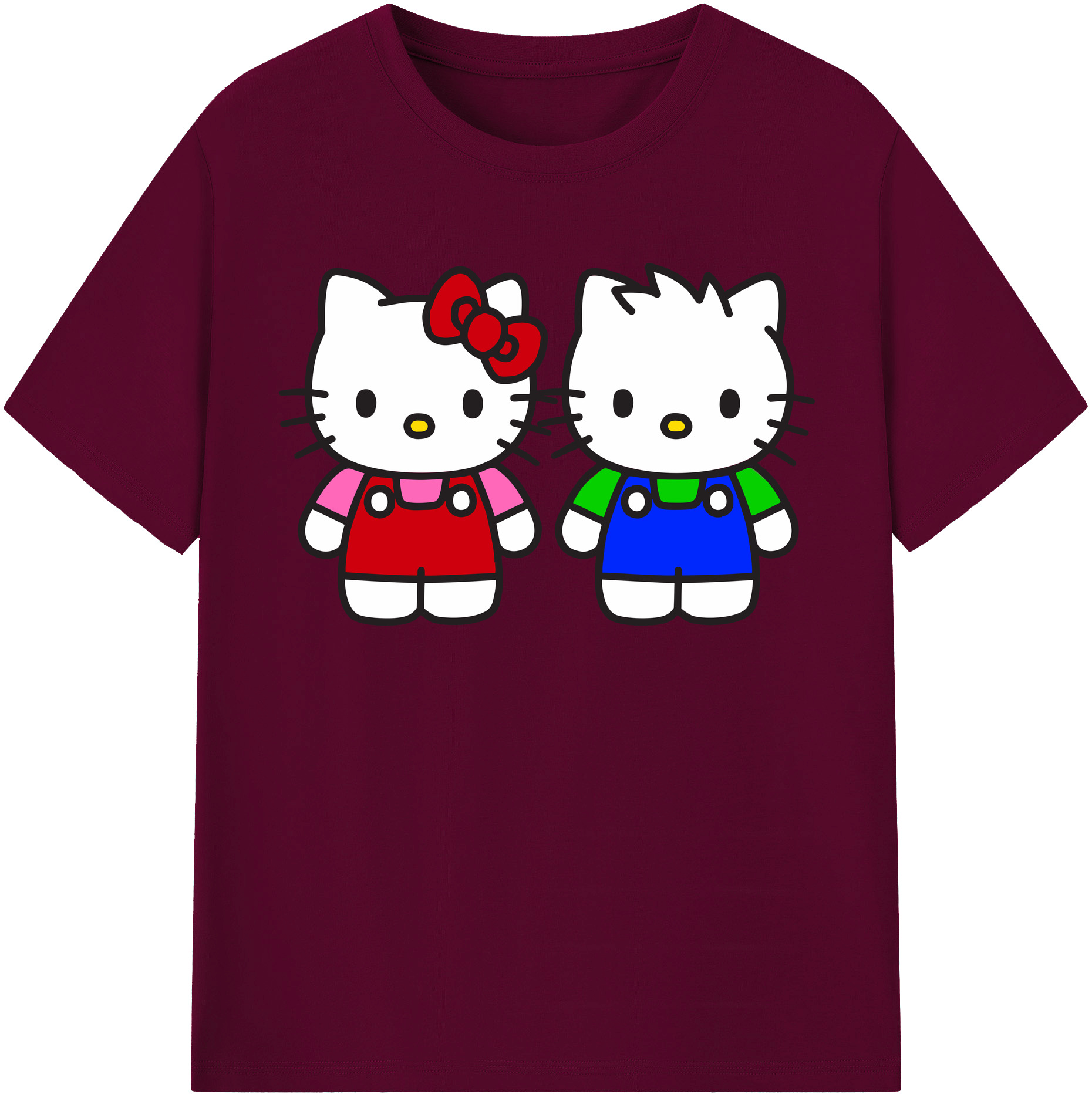 （画像用） Hello Kitty ハローキティ レディースカジュアルプリントTシャツ（綿100％）
